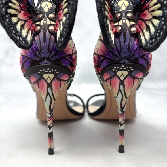 Sophia Webster Chiara Embroidered Butterfly Wings Stiletto Sandal Heels - Picture 8 of 11